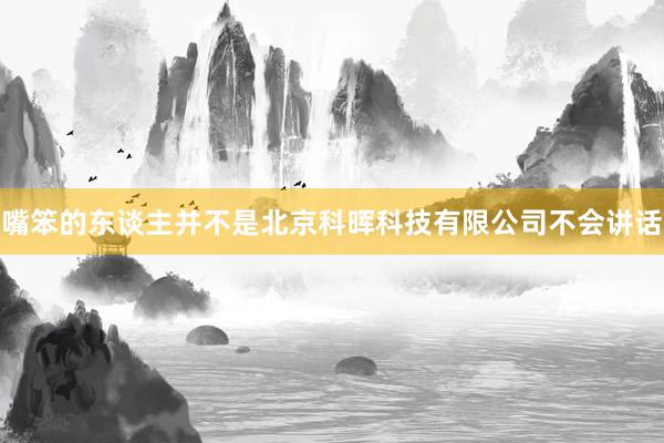 嘴笨的东谈主并不是北京科晖科技有限公司不会讲话